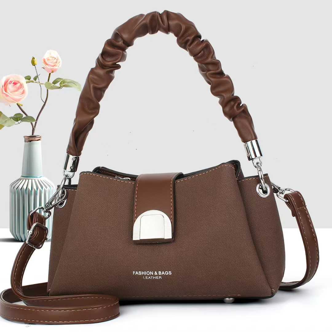 Damen Umhängetasche mit trendigem geflochtenem Tragegriff und abnehmbarem Schulterriemen Nord Taschen