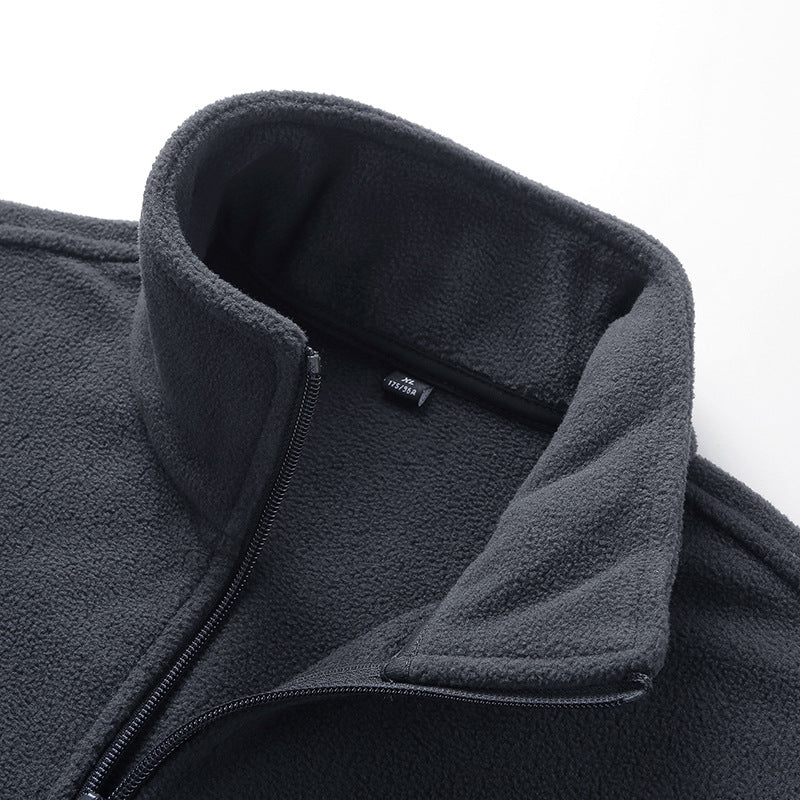 Herren Leichte Microfleece-Outdoorweste mit hochschließendem Stehkragen und verdecktem Reißverschluss Nord Taschen