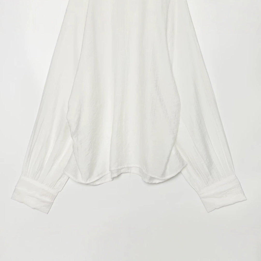 Damen Oversize-Bluse mit Ballonärmeln, Rundhalsausschnitt und weicher Viskosequalität Nord Taschen