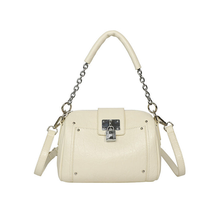 Damen Leder Handtasche mit eleganter Schnappverschluss Nord Taschen