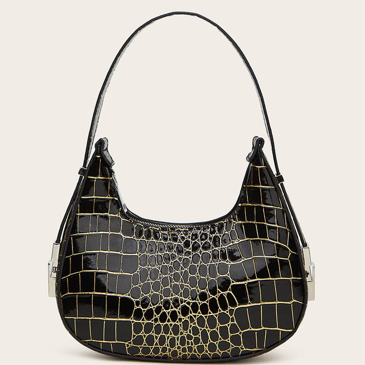 Damen Hobo-Tasche mit elegantem Krokodilprägungsdesign und luxuriösem Trageriemen Nord Taschen