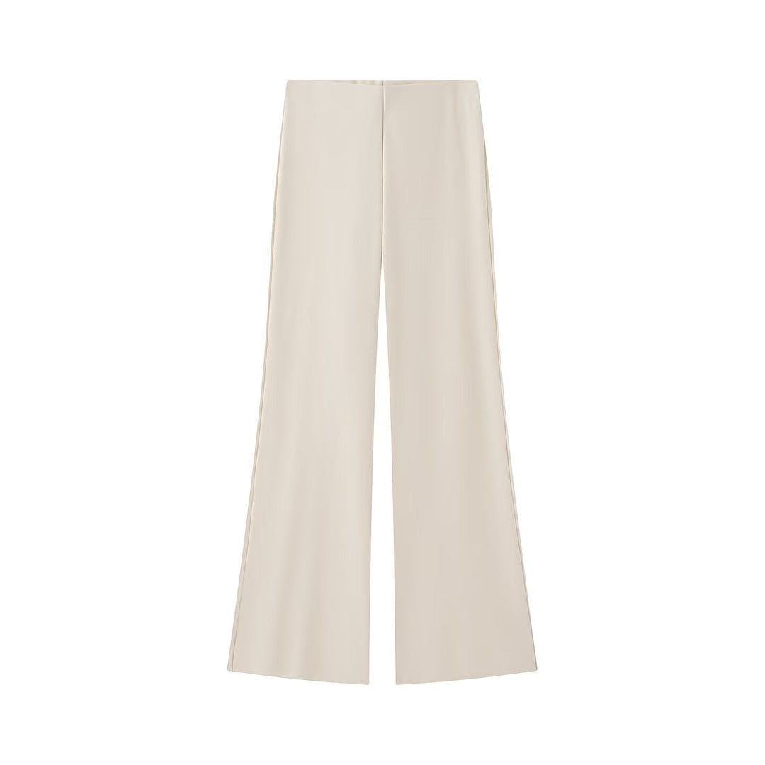 Damen Weite Satinhose mit hoher Taille und fließender Wide‑Leg‑Silhouette Nord Taschen