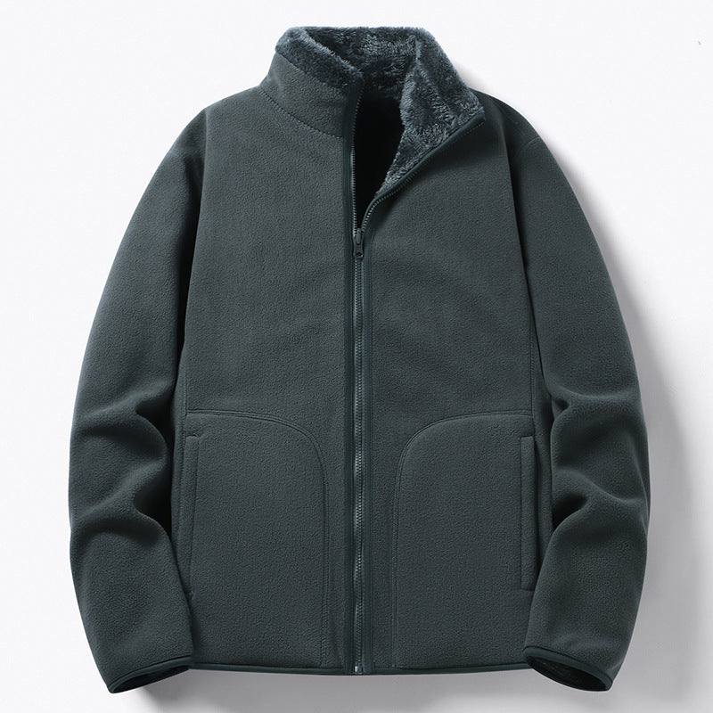 Damen Gefütterte Fleece-Jacke mit Teddyfutter, Stehkragen & durchgehendem Reißverschluss Nord Taschen