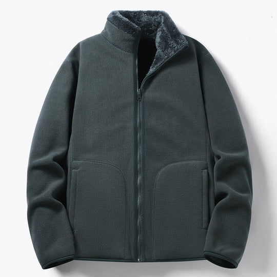 Damen Gefütterte Fleece-Jacke mit Teddyfutter, Stehkragen & durchgehendem Reißverschluss Nord Taschen