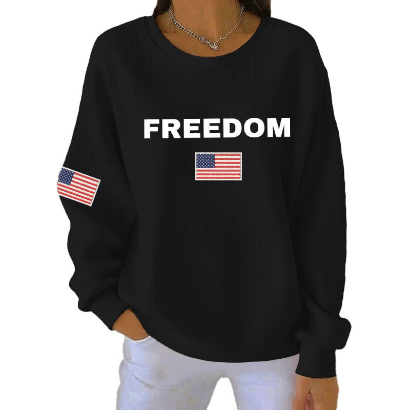 Damen Komfortabler Sweatshirt mit markantem Schriftzug Nord Taschen
