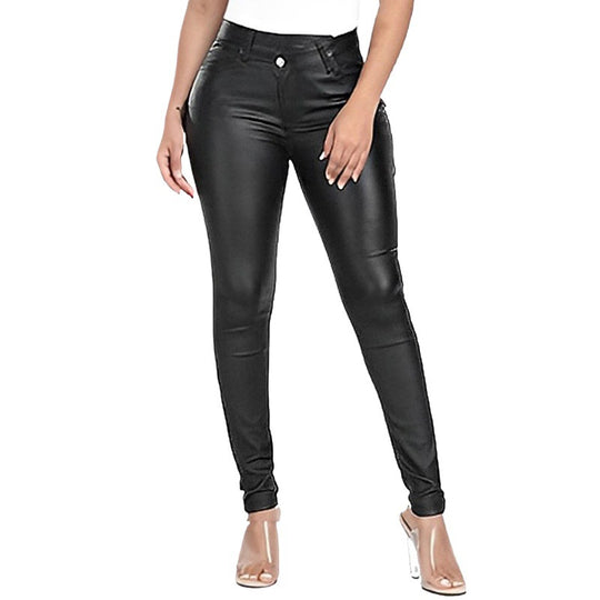 Damen High‑Waist Skinny‑Leggings in Lederoptik Nord Taschen