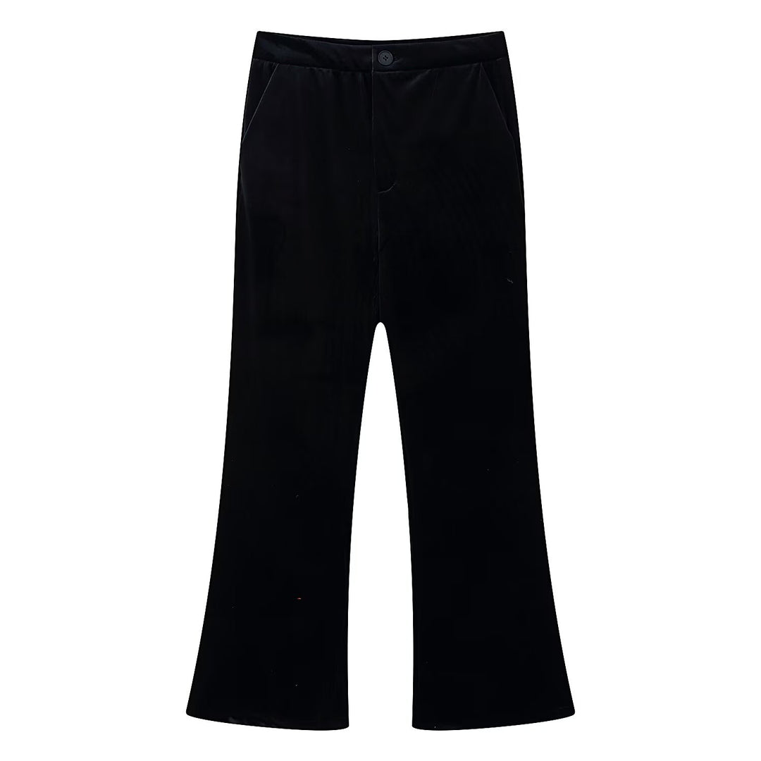 Damen Samt-Blazer mit Satin-Revers und taillierten Abnähern Nord Taschen