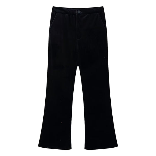 Damen Samt-Blazer mit Satin-Revers und taillierten Abnähern Nord Taschen