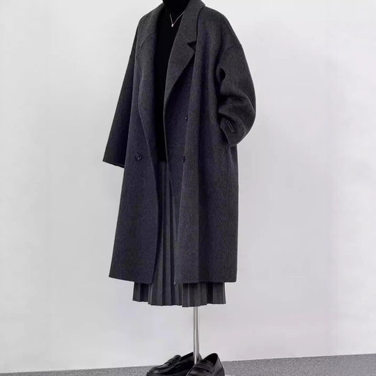 Damen Oversized Wollmantel Nord Taschen
