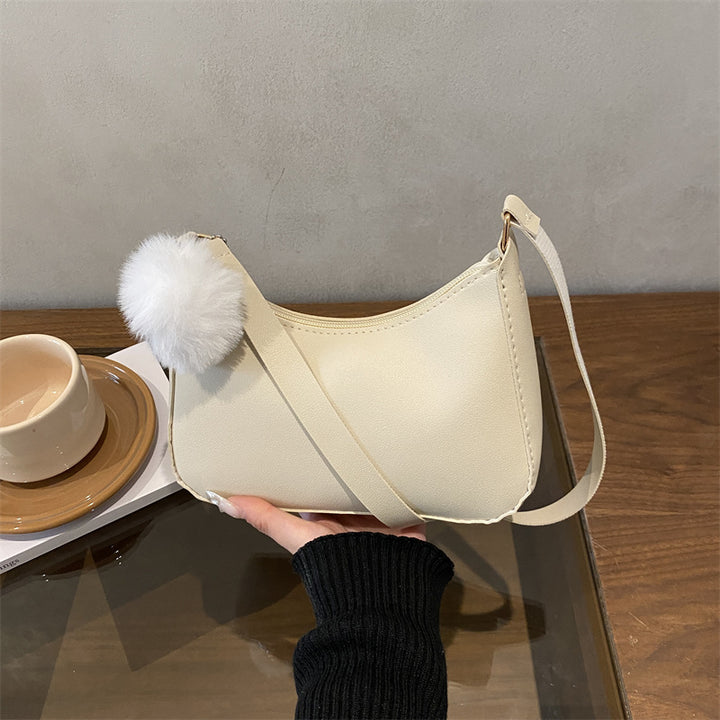 Damen Handtasche aus hochwertigem Kunstleder mit abnehmbarem Kunstfell