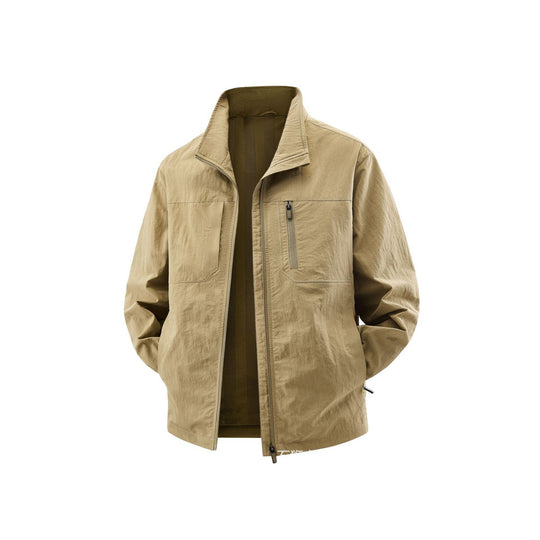Herren Leichte Field-Utility-Jacke mit Mesh‑Futter, Stehkragen und Reißverschlusstaschen Nord Taschen
