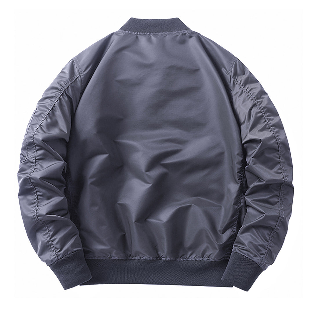 Men's  slim nylon bomber jacket with camouflage lining sleeve zip utility tab Nord Taschen