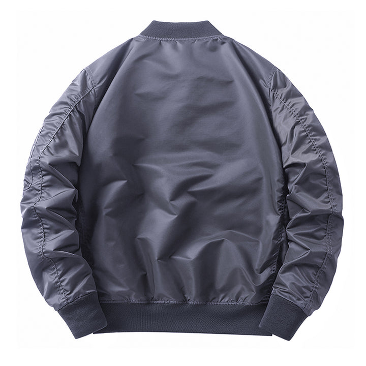 Men's  slim nylon bomber jacket with camouflage lining sleeve zip utility tab Nord Taschen