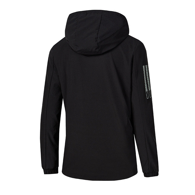 Damen Leichte atmungsaktive Kapuzen-Windjacke mit durchgehendem Reißverschluss und reflektierenden Ärmestreifen Nord Taschen