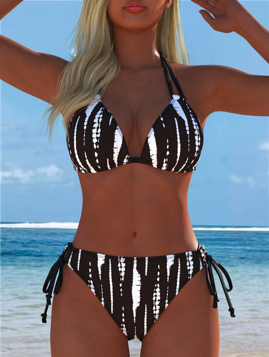 Damen Bikini-Set mit verspieltem Schnitt und trendigem Mustermix Nord Taschen