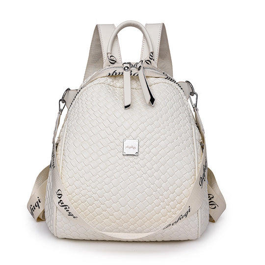 Damen Rucksack im eleganten geflochtenen Design mit verstellbaren Trageriemen Nord Taschen