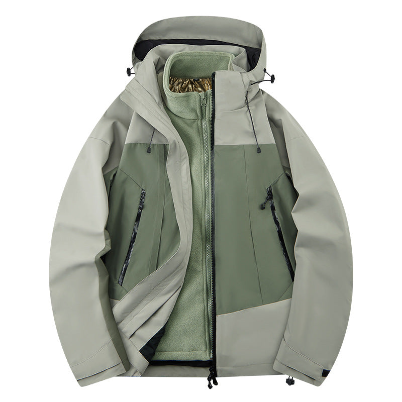 Herren zweilagige Softshell‑Outdoorjacke mit herausnehmbarem Fleece‑Innenlayer, wind‑ und wasserabweisend Nord Taschen