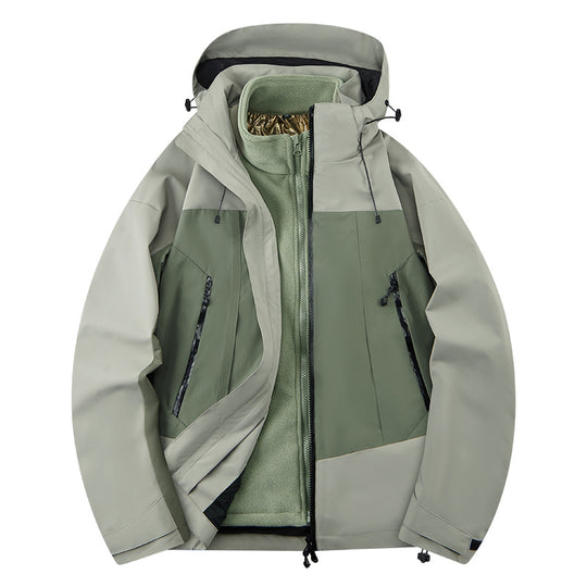 Herren zweilagige Softshell‑Outdoorjacke mit herausnehmbarem Fleece‑Innenlayer, wind‑ und wasserabweisend Nord Taschen