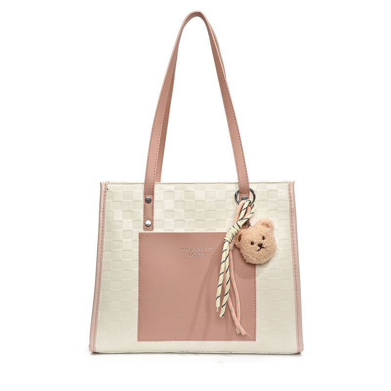 Damenmode Schultertasche mit stilvollem Karomuster Nord Taschen