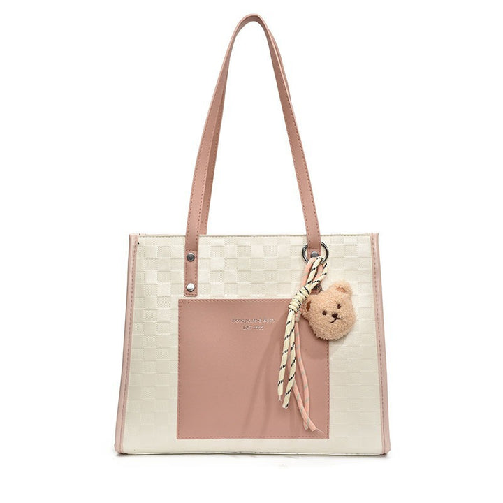 Damenmode Schultertasche mit stilvollem Karomuster Nord Taschen