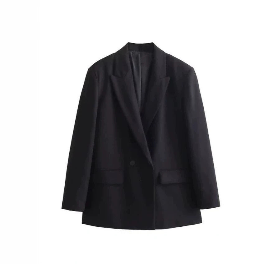 Damen Doppelreihiger Boxy-Blazer mit kastiger Silhouette und Reverskragen Nord Taschen