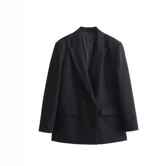 Damen Doppelreihiger Boxy-Blazer mit kastiger Silhouette und Reverskragen Nord Taschen