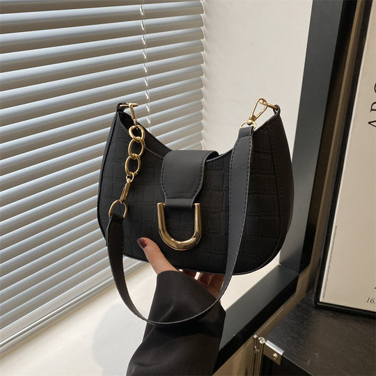 Damen Hobo-Tasche aus strukturiertem Kunstleder mit elegantem Kettenverschluss Nord Taschen