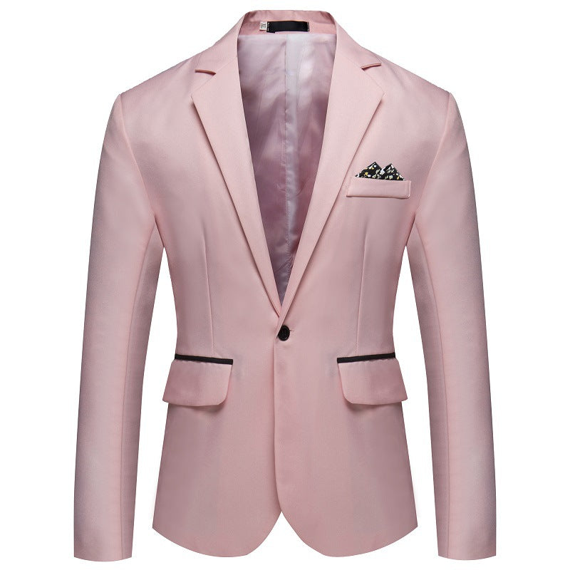 Herren Slim-Fit Smoking-Sakko mit Ein-Knopf‑Verschluss und kontrastierten Pattentaschen Nord Taschen