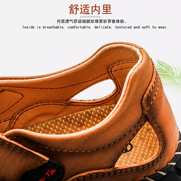 Herren Sandalen mit atmungsaktivem Leder