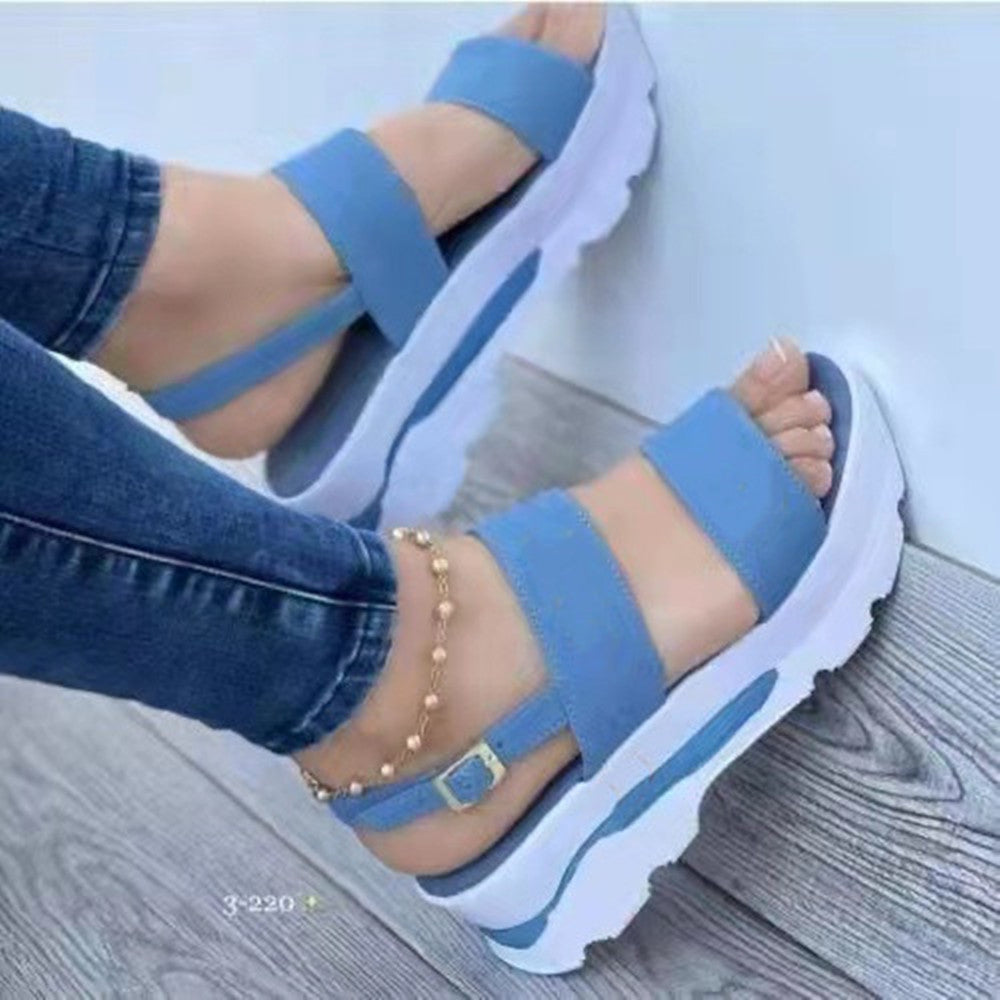 Damen Wedge-Sandalen mit komfortablem Fußbett und verstellbarem Riemendesign Nord Taschen