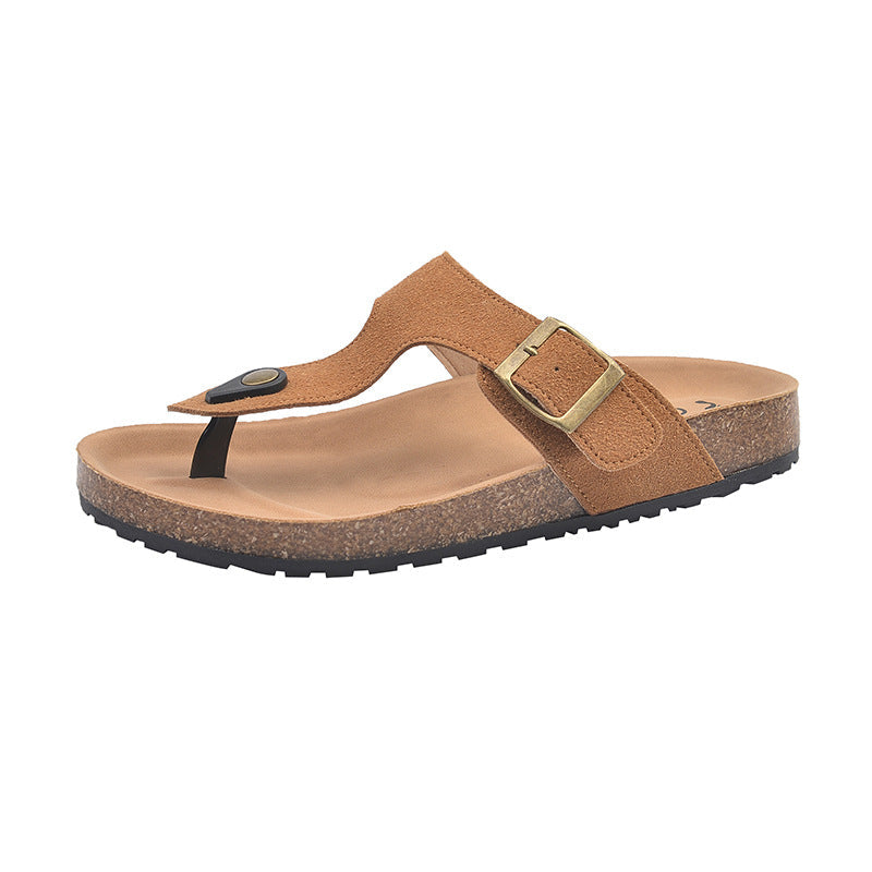 Damen Komfortable Zehentrenner-Sandalen mit verstellbarem Riemen und ergonomischer Sohle