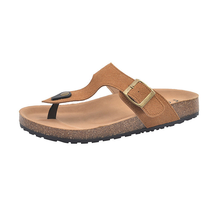 Damen Komfortable Zehentrenner-Sandalen mit verstellbarem Riemen und ergonomischer Sohle