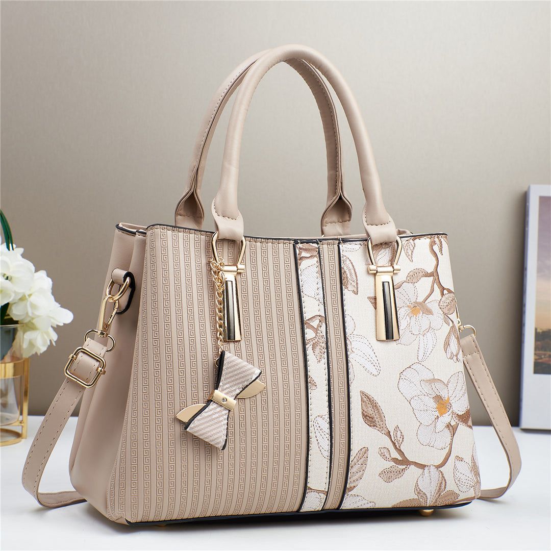 Damen elegante Handtasche mit floralen Akzenten Nord Taschen