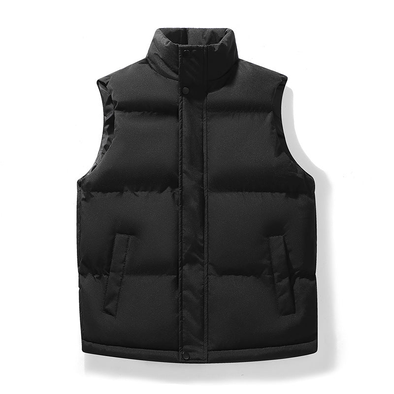 Herren Leichte isolierte Outdoor-Steppweste mit hohem Stehkragen und verdeckter Reißverschlussblende Nord Taschen
