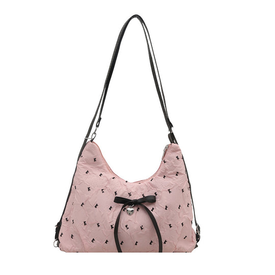 Damen modische Schultertasche mit schimmernder Oberfläche und dekorativen Details Nord Taschen