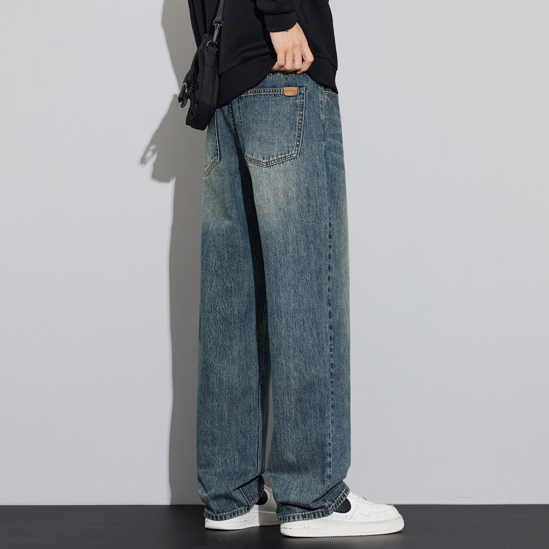 Herren Weite Denim-Jeans im Vintage-Look mit tiefer Leibhöhe und lässiger Passform Nord Taschen