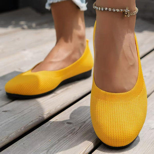 Damen bequeme Textil-Ballerinas im modernen Rippendesign Nord Taschen