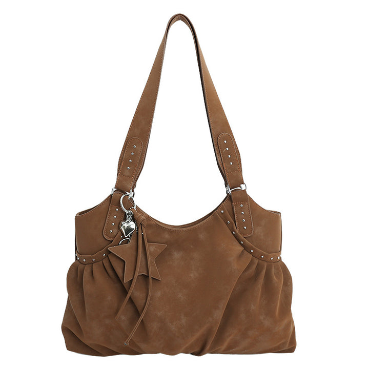 Damen Tasche mit raffiniertem Rüschendesign und Akzenten aus Metall von Nord Taschen