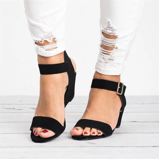 Damen Wedge-Sandalen mit verstellbaren Riemen und rutschfester Sohle