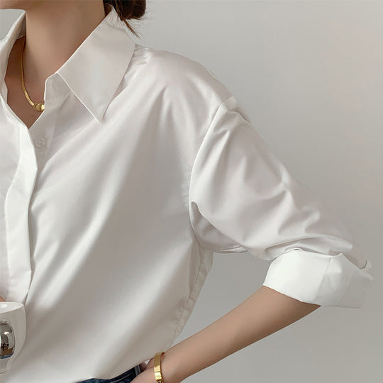Damen Stilvolle Oversized Bluse Nord Taschen