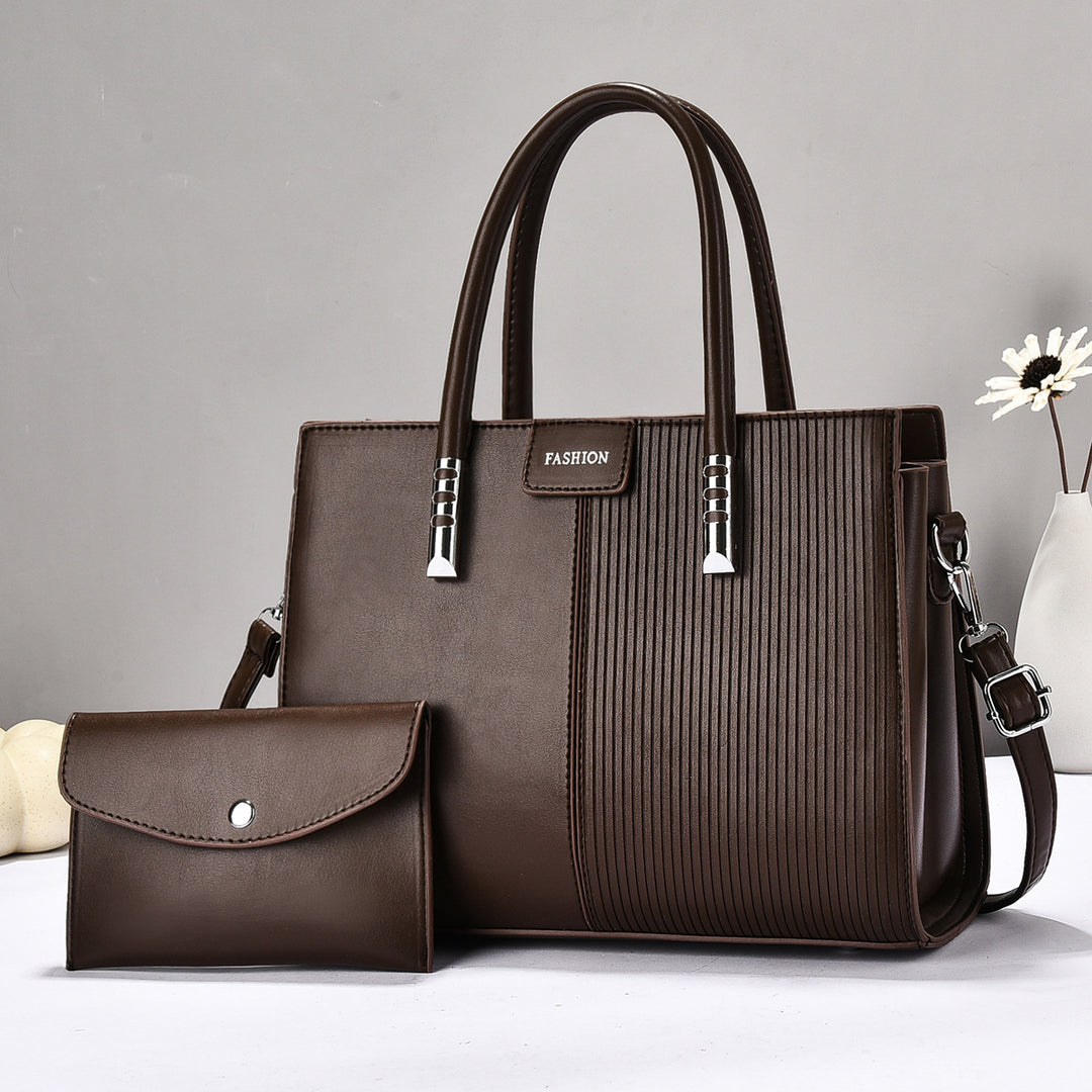 Damen elegante Tragetasche mit strukturierter Oberfläche und abnehmbarer Mini-Clutch Nord Taschen