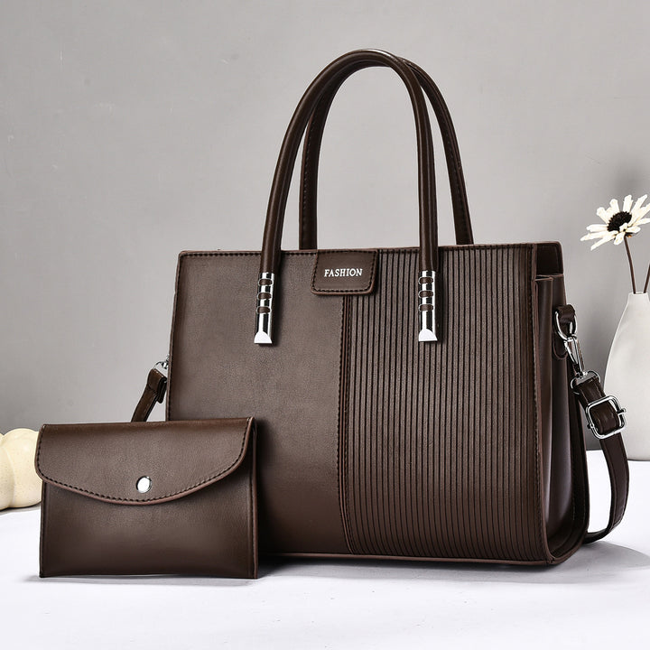Damen elegante Tragetasche mit strukturierter Oberfläche und abnehmbarer Mini-Clutch Nord Taschen