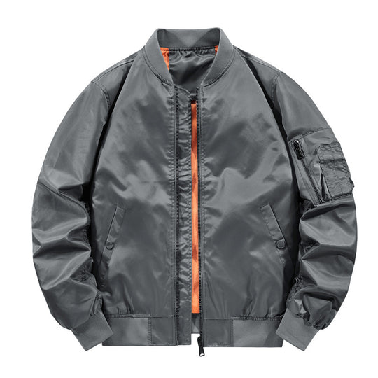 Herren Leichter Nylon‑Bomber mit kontrastierendem Innenfutter und Utility‑Ärmeltasche Nord Taschen