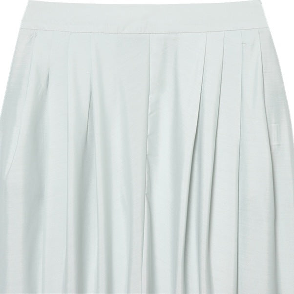 Damen Hochtaillierte plissierte Haremhose mit Kellerfalten und konischem Bein Nord Taschen