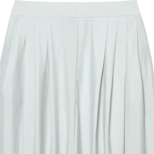 Damen Hochtaillierte plissierte Haremhose mit Kellerfalten und konischem Bein Nord Taschen