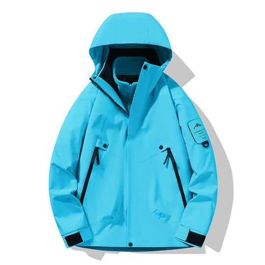 Unisex Wasserdichte, atmungsaktive Hardshell-Outdoorjacke mit Kapuze Nord Taschen