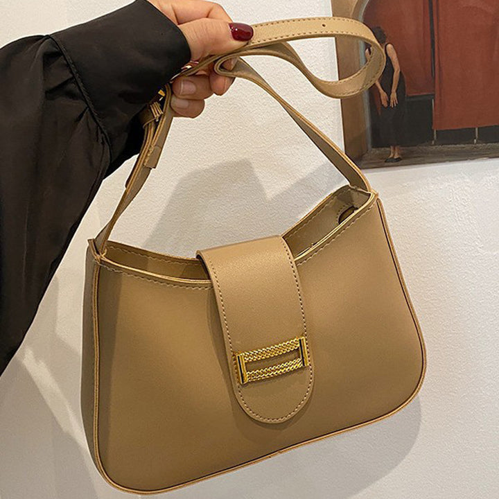 Damen Designer Umhängetasche mit stilvoller Klappenverzierung Nord Taschen