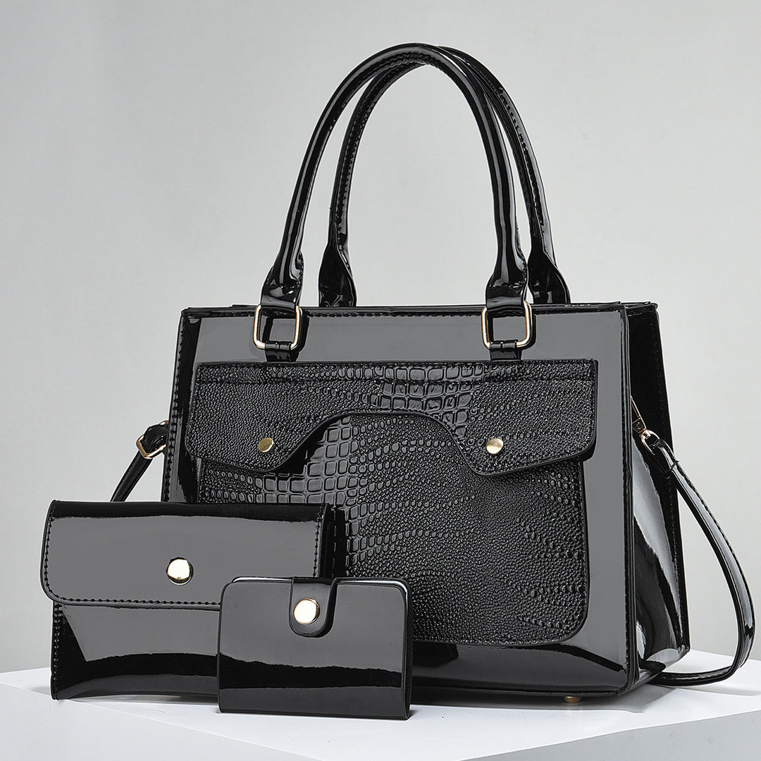 Damen elegante Handtasche mit strukturiertem Mustermix Nord Taschen