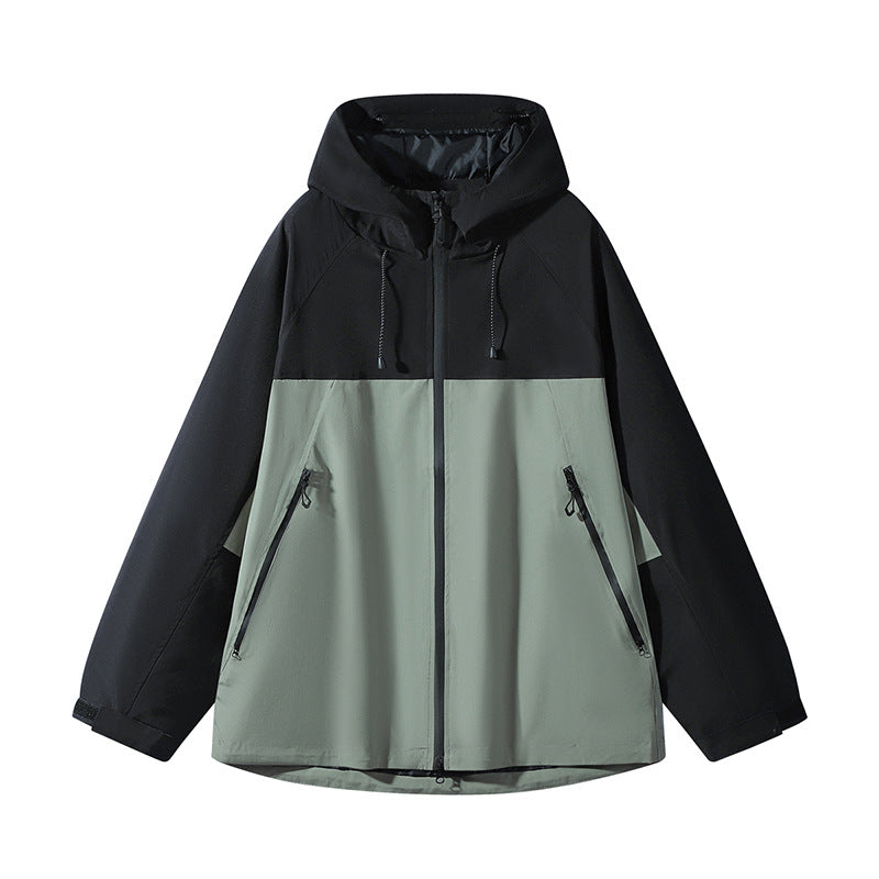 Unisex Wasserabweisende zweifarbige Softshell-Jacke mit Kapuze Nord Taschen