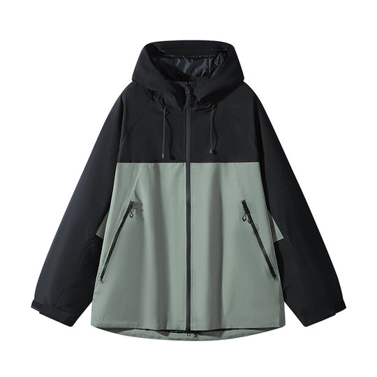 Unisex Wasserabweisende zweifarbige Softshell-Jacke mit Kapuze Nord Taschen